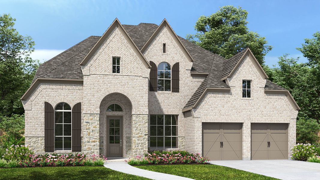 Representative exterior photo of a completed home built from the 566A by Britton Homes in The Tribute, The Colony, TX (Image 13). Representative exterior photo of a completed home built from the 566A by Britton Homes in The Tribute, The Colony, TX (Image 13).