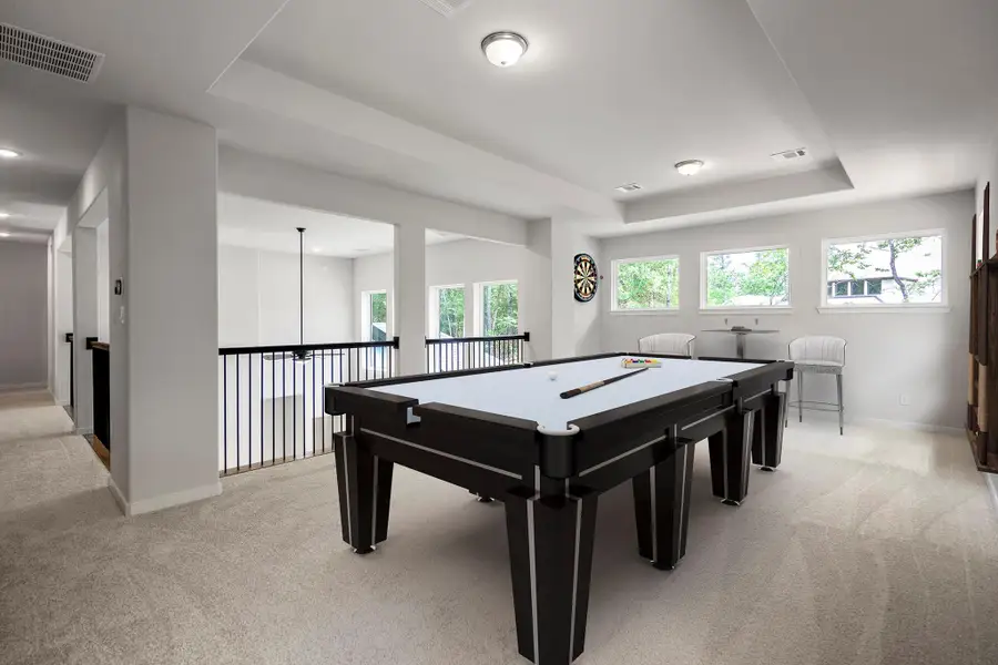 Furnished interior view inside a new home in The Woodlands Hills, Willis (Image 4). Furnished interior view inside a new home in The Woodlands Hills, Willis (Image 4).