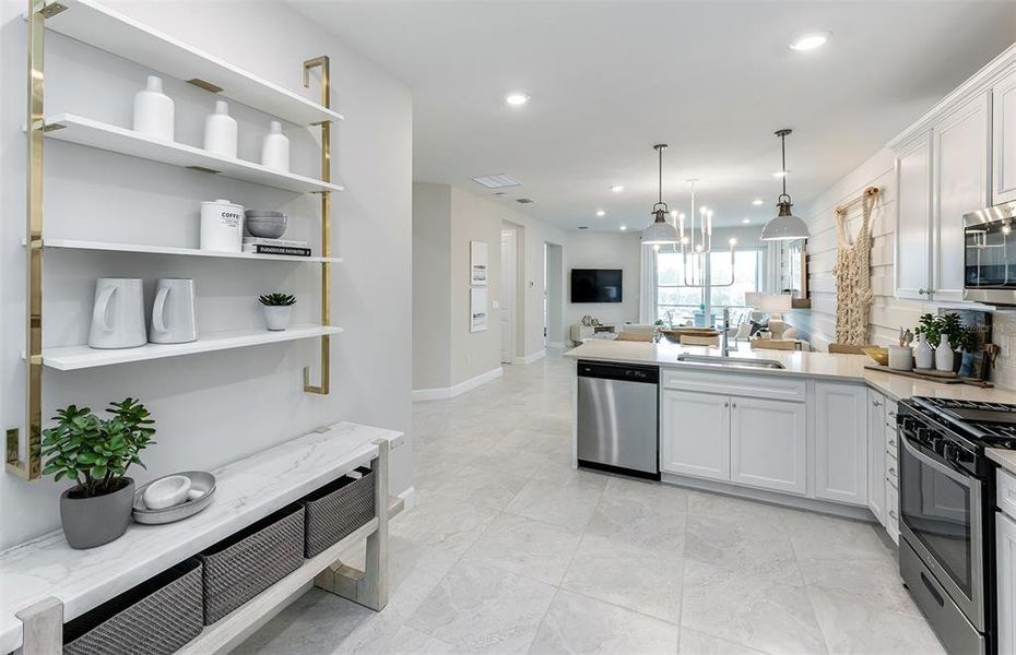 Furnished interior view inside a new home in BeachWalk by Manasota Key, Englewood (Image 11). Furnished interior view inside a new home in BeachWalk by Manasota Key, Englewood (Image 11).