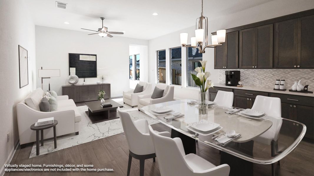 Furnished interior view inside a new home in Crosswinds, Kyle (Image 5). Furnished interior view inside a new home in Crosswinds, Kyle (Image 5).