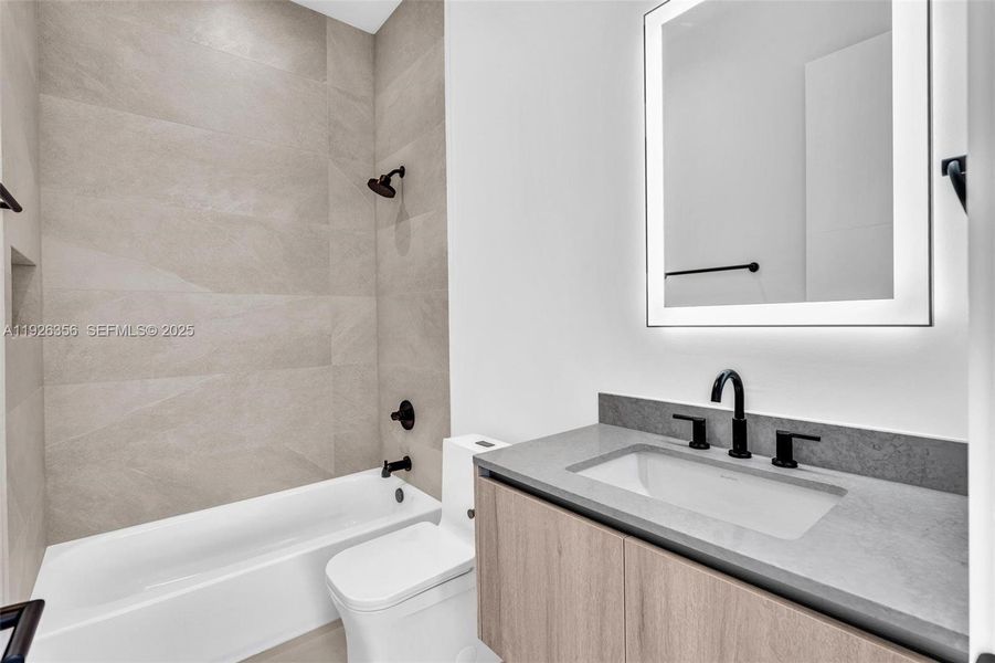 Furnished interior view inside a new home in , Miami (Image 15). Furnished interior view inside a new home in , Miami (Image 15).