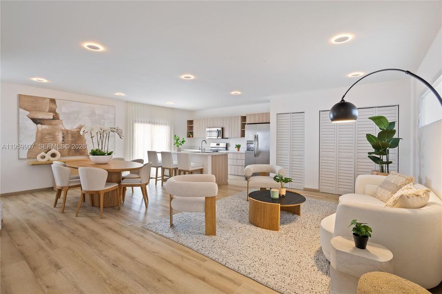 Furnished interior view inside a new home in , Florida City (Image 5). Furnished interior view inside a new home in , Florida City (Image 5).