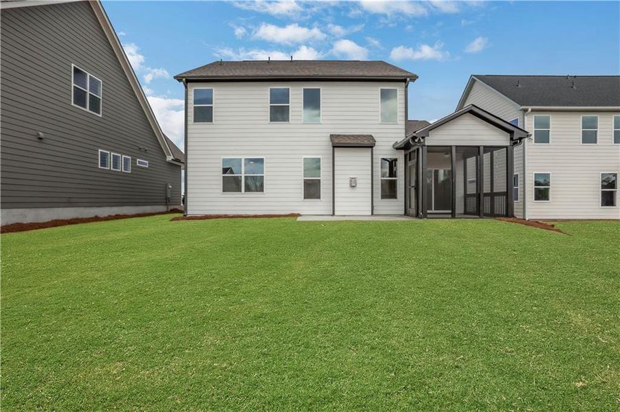 Exterior details and patio area of a home in Twin Lakes, Hoschton (Image 27).