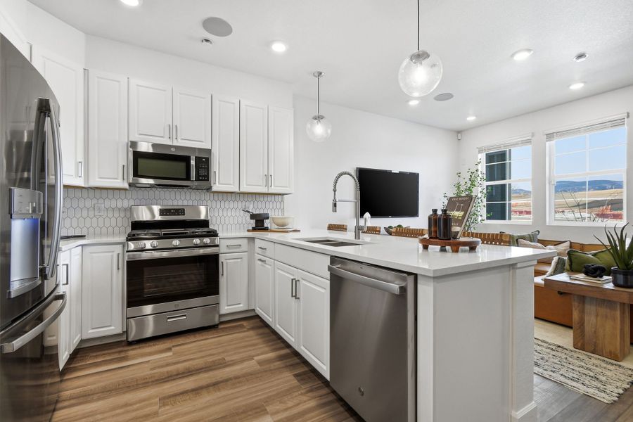 Furnished interior view inside a new home in Trailstone, Arvada (Image 7).