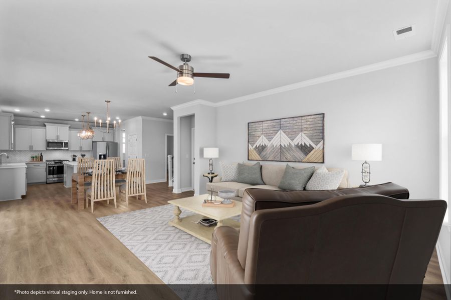 Furnished interior view inside a new home in Fieldstone, Lexington (Image 9). Furnished interior view inside a new home in Fieldstone, Lexington (Image 9).