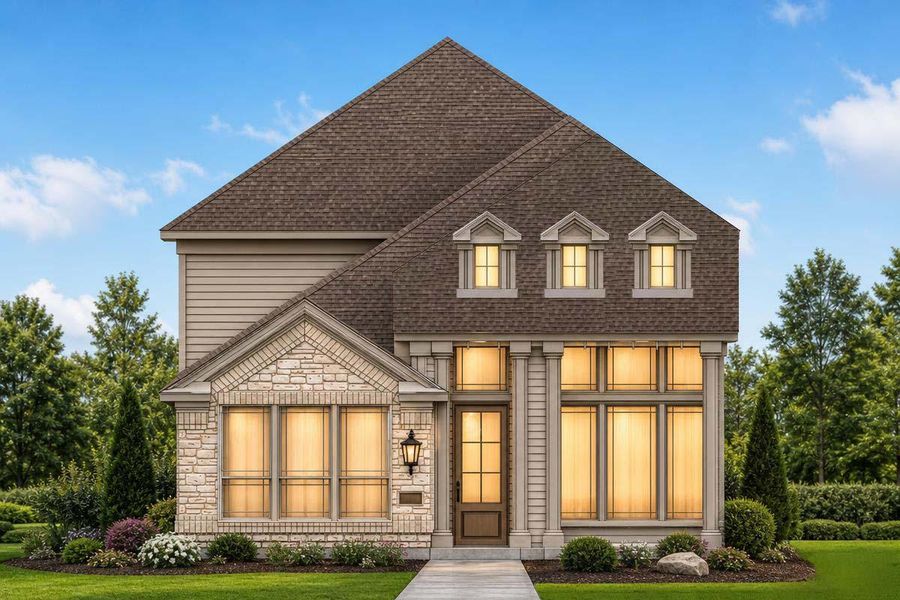 Representative exterior photo of a completed home built from the Royal Lakes by Grand Homes in Walton Ridge, Corinth, TX (Image 22).
