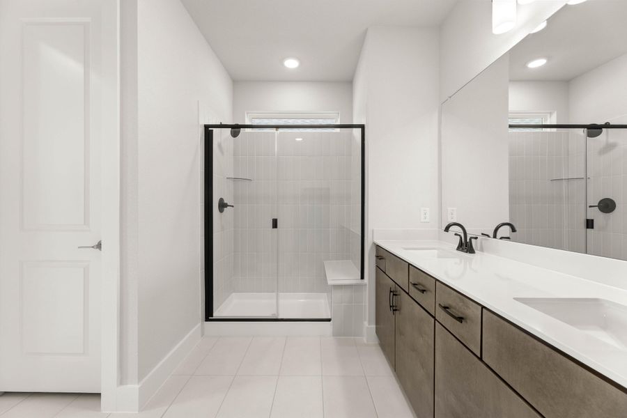 Representative furnished interior of a home built from the Aspen by Tri Pointe Homes in Treeline, Justin (Image 9).