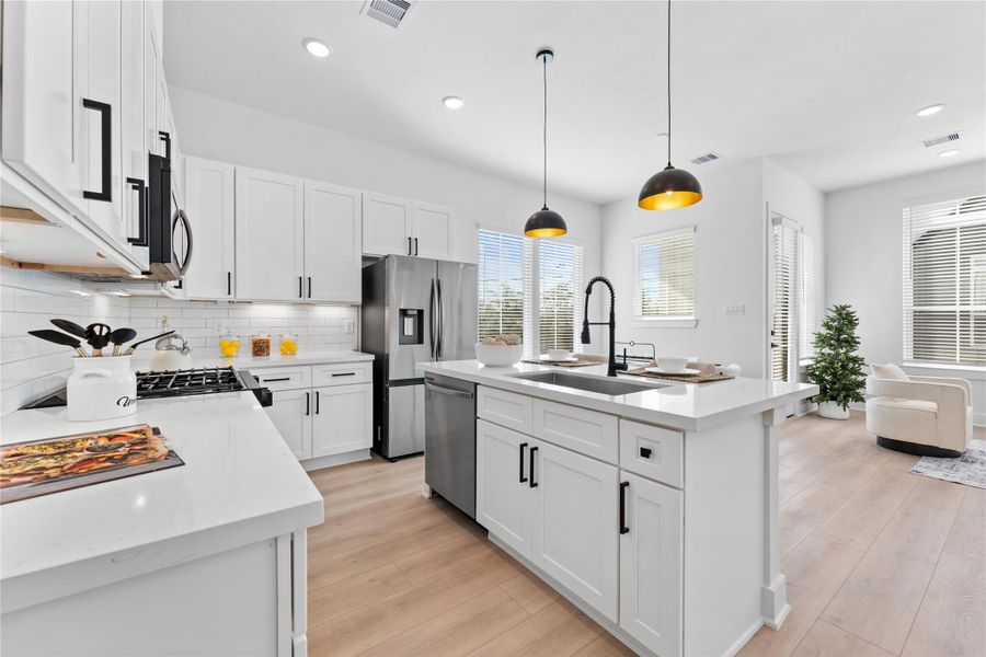 Furnished interior view inside a new home in Jensen Villas, Houston (Image 18).