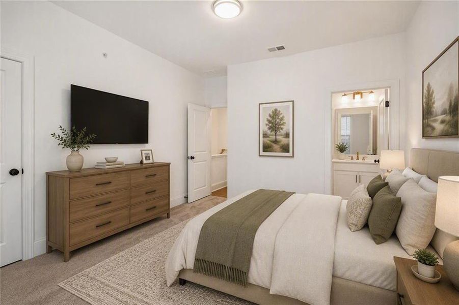 Furnished interior view inside a new home in Waterhaven, Cumming (Image 16).