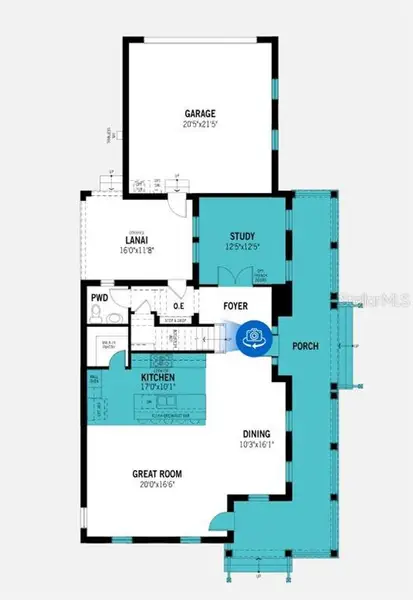 2D floor plan layout of this home in Celebration, Celebration, FL (Image 3).