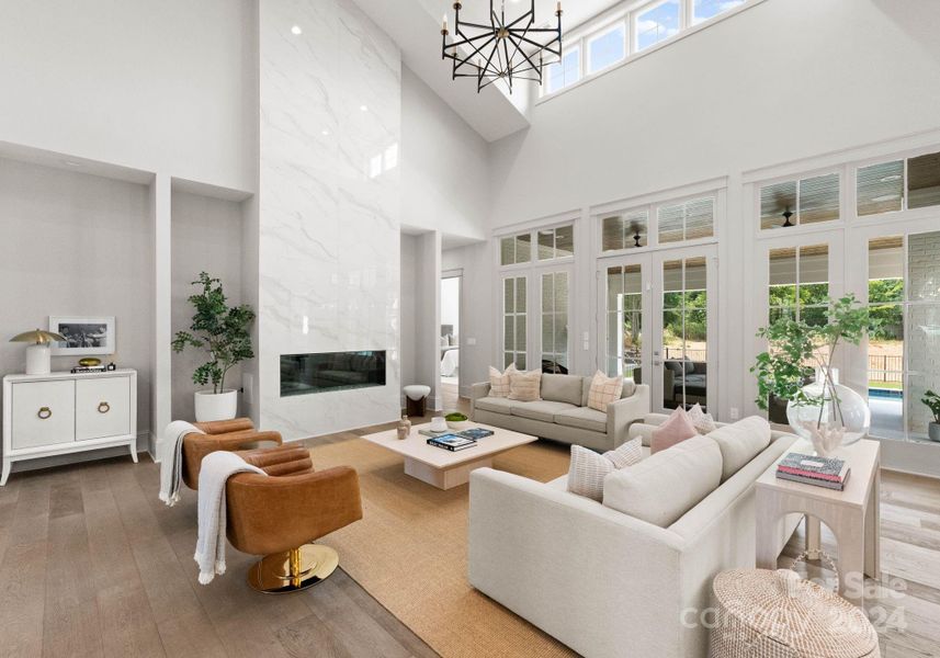 2-story ceiling with lots of natural light