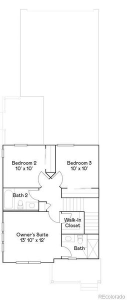 2D floor plan layout of this home in Eastcreek Farm: Paired Homes, Thornton, CO (Image 3). 2D floor plan layout of this home in Eastcreek Farm: Paired Homes, Thornton, CO (Image 3).