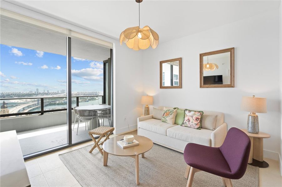 Furnished interior view inside a new home in , Miami (Image 15).