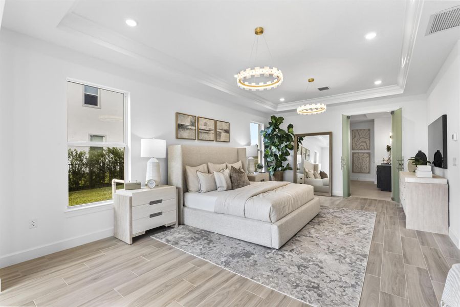 Furnished interior view inside a new home in , Jupiter (Image 56).