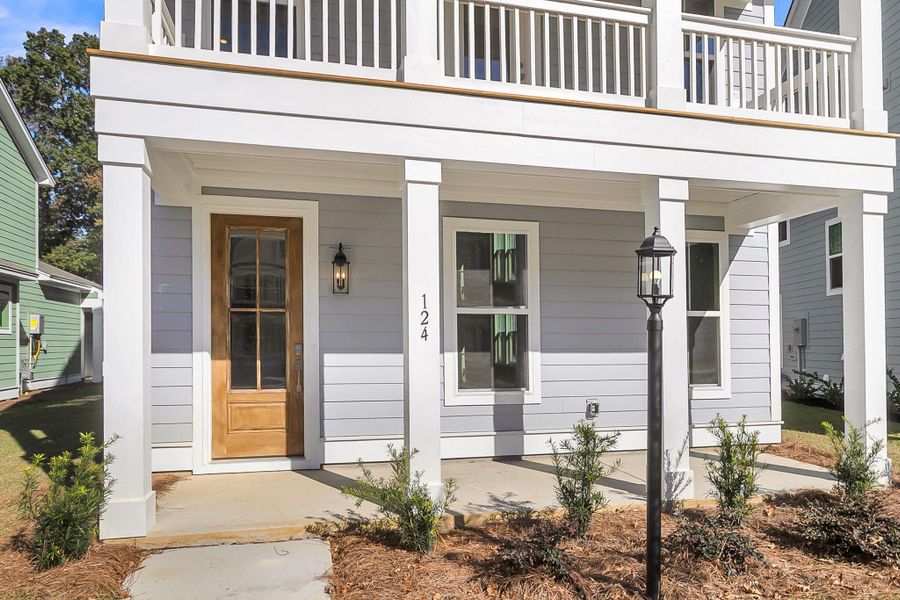 Exterior details and patio area of a home in Sweetgrass Station, Summerville (Image 3).