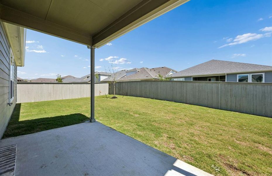 Built in covered back patio Built in covered back patio