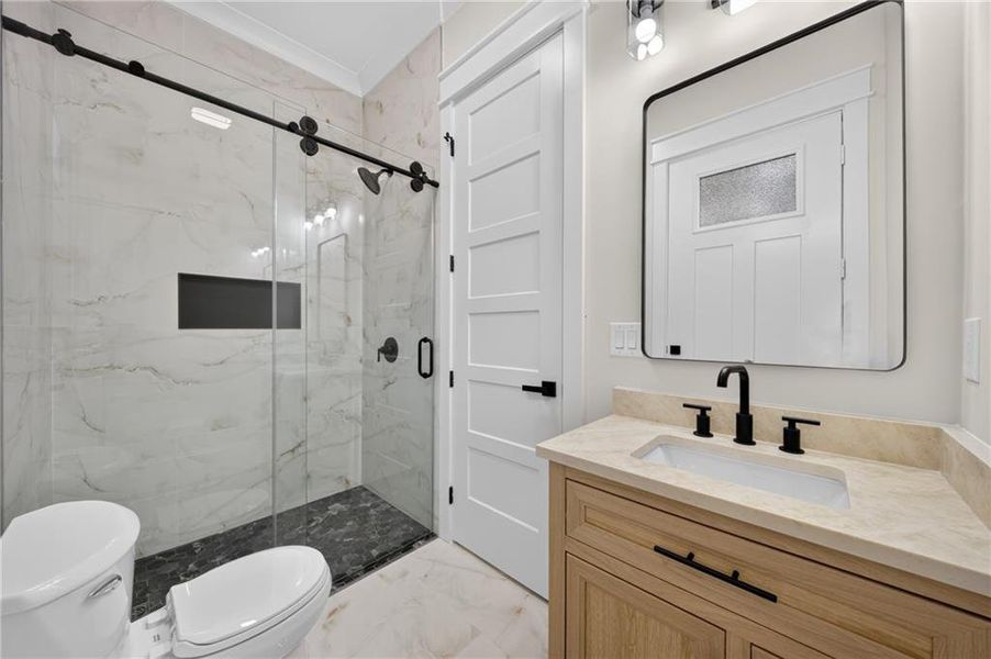 Furnished interior view inside a new home in , Monroe (Image 42).
