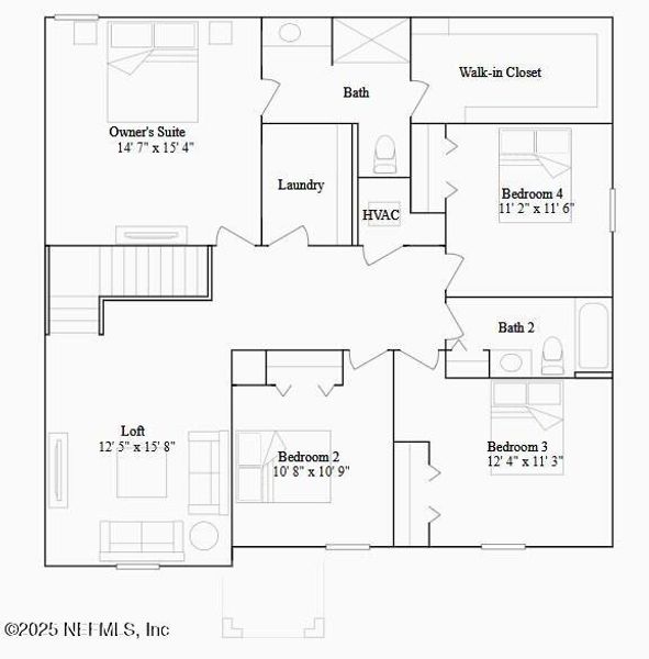 2D floor plan layout of this home in Kings Preserve, Jacksonville, FL (Image 2). 2D floor plan layout of this home in Kings Preserve, Jacksonville, FL (Image 2).