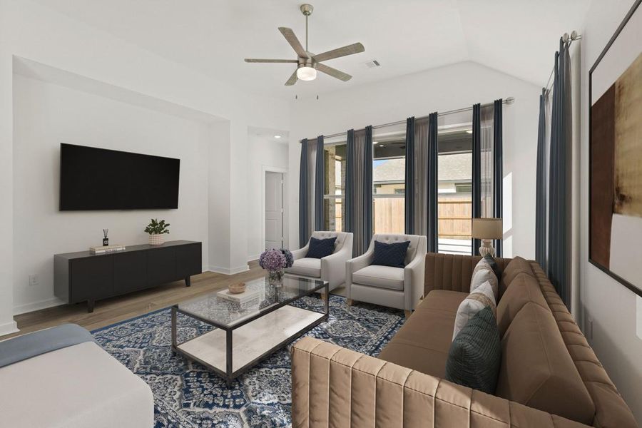 Furnished interior view inside a new home in Sunterra, Katy (Image 10).