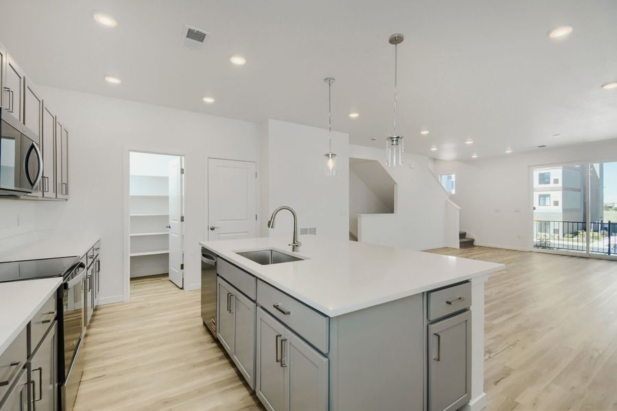 Furnished interior view inside a new home in Central Park, Denver (Image 5). Furnished interior view inside a new home in Central Park, Denver (Image 5).