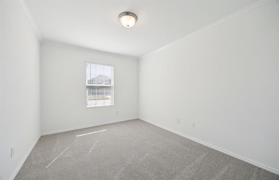 Cozy bedroom with large window Cozy bedroom with large window