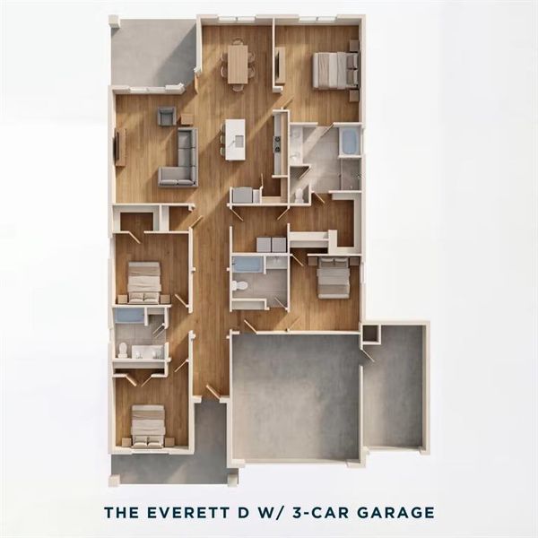 2D floor plan layout of this home in Waverly Estates, Nevada, TX (Image 4).