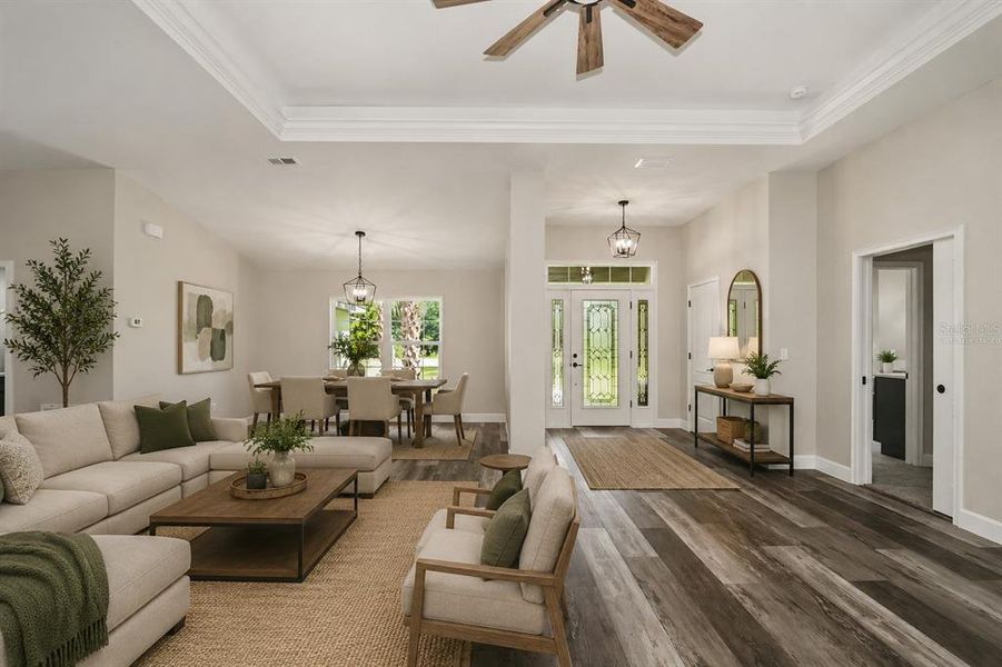 Furnished interior view inside a new home in , Dunnellon (Image 18).
