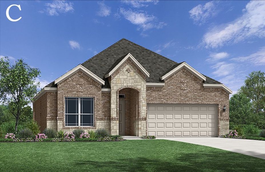 Representative exterior photo of a completed home built from the Rockport by Windsor Homes in Anna Town Square, Anna, TX (Image 21).