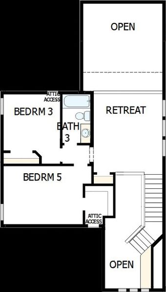 2D floor plan layout of this home in Creekshaw – Gardens, Royse City, TX (Image 6). 2D floor plan layout of this home in Creekshaw – Gardens, Royse City, TX (Image 6).