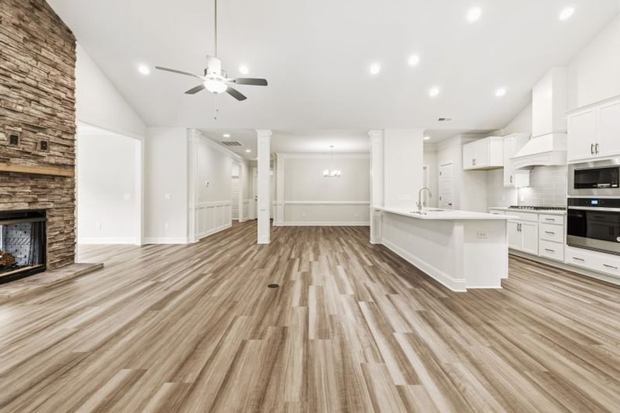 Representative unfurnished interior of a home built from the Essex by Keystone Homes NC in Weybridge, Burlington (Image 76).