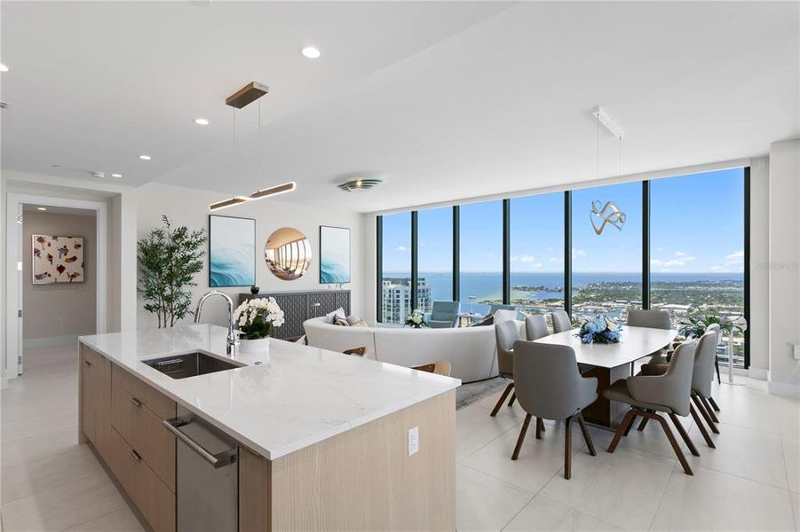 Furnished interior view inside a new home in , St. Petersburg (Image 42).