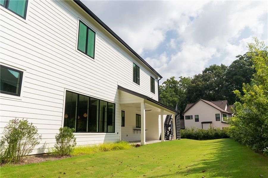 Exterior details and patio area of a home in , Marietta (Image 33).