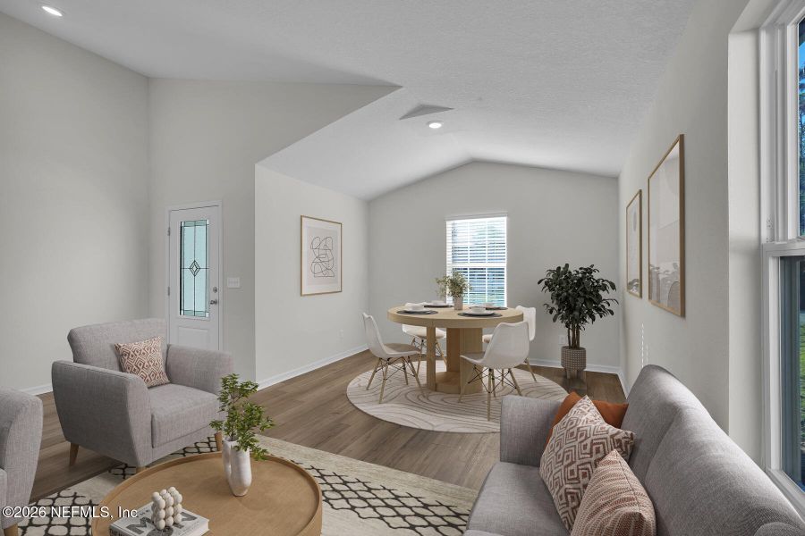 Furnished interior view inside a new home in , Jacksonville (Image 11). Furnished interior view inside a new home in , Jacksonville (Image 11).