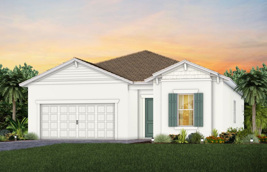 Representative exterior photo of a completed home built from the Prestige by Pulte Homes in SeaFlower, Bradenton, FL (Image 18). Representative exterior photo of a completed home built from the Prestige by Pulte Homes in SeaFlower, Bradenton, FL (Image 18).