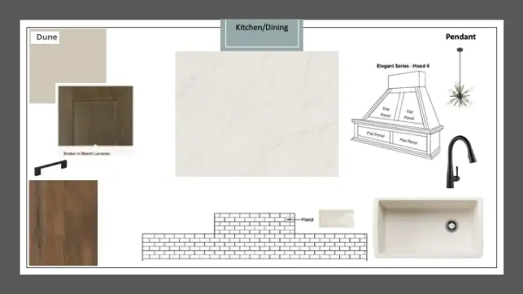 Sample of building materials used in homes in Rio Vista at Kelly Ranch, Aledo (Image 30).