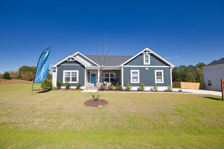 Representative exterior photo of a completed home built from the Carver by Caviness & Cates Communities in Maggie Way, Wendell, NC (Image 3).