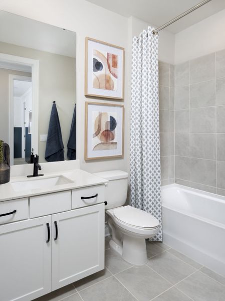 Caswell End Model upstairs hall full bath Caswell End Model upstairs hall full bath