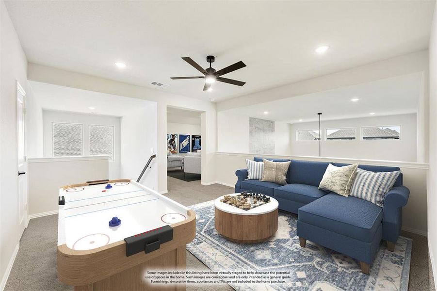 Furnished interior view inside a new home in Woodstone, Providence Village (Image 10).