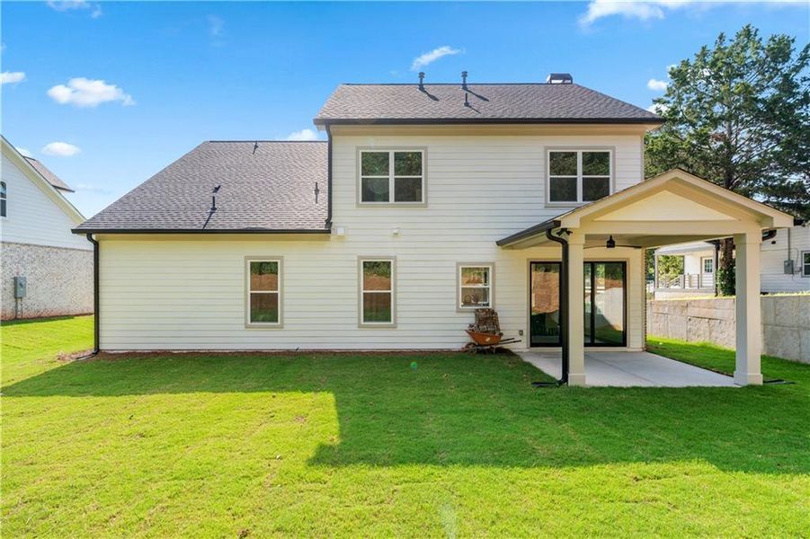 Front exterior of a new home in , Lawrenceville, GA, highlighting curb appeal (Image 27). Front exterior of a new home in , Lawrenceville, GA, highlighting curb appeal (Image 27).