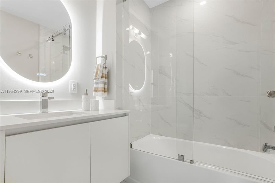 Furnished interior view inside a new home in , Miami (Image 48).