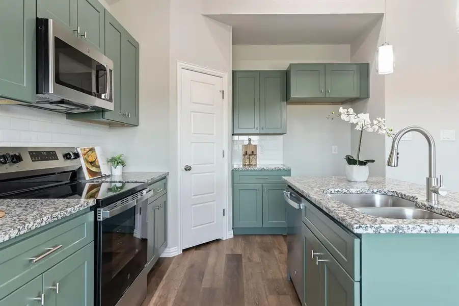 Furnished interior view inside a new home in Trails of Fossil Creek, Fort Worth (Image 7). Furnished interior view inside a new home in Trails of Fossil Creek, Fort Worth (Image 7).