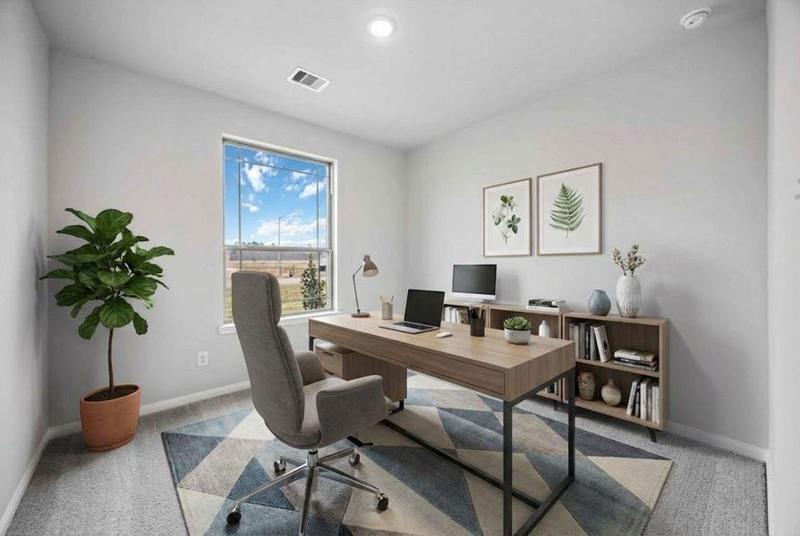 Virtually staged photo of home