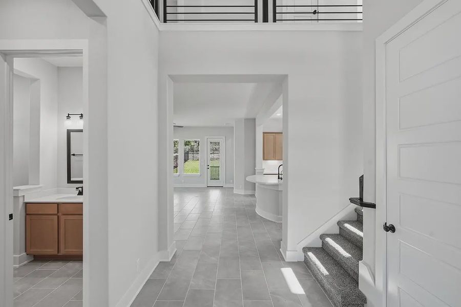 Representative unfurnished interior of a home built from the Archer by Chesmar Homes in Alsatian Oaks, Castroville (Image 12).
