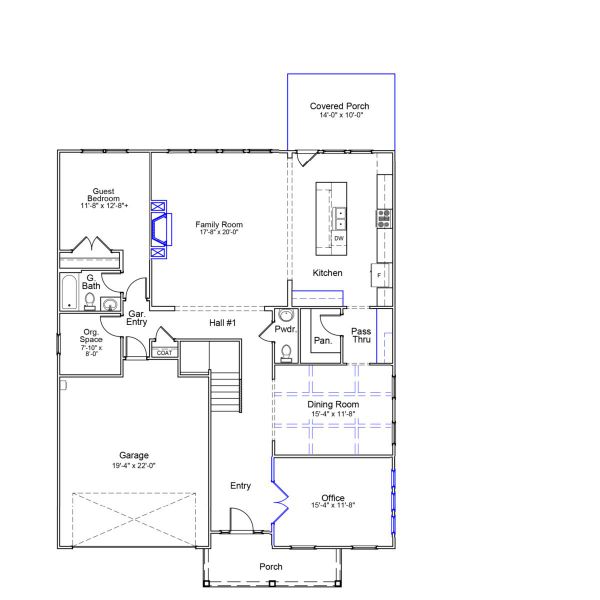 2D floor plan layout of this home in Grand Park, Leland, NC (Image 3).