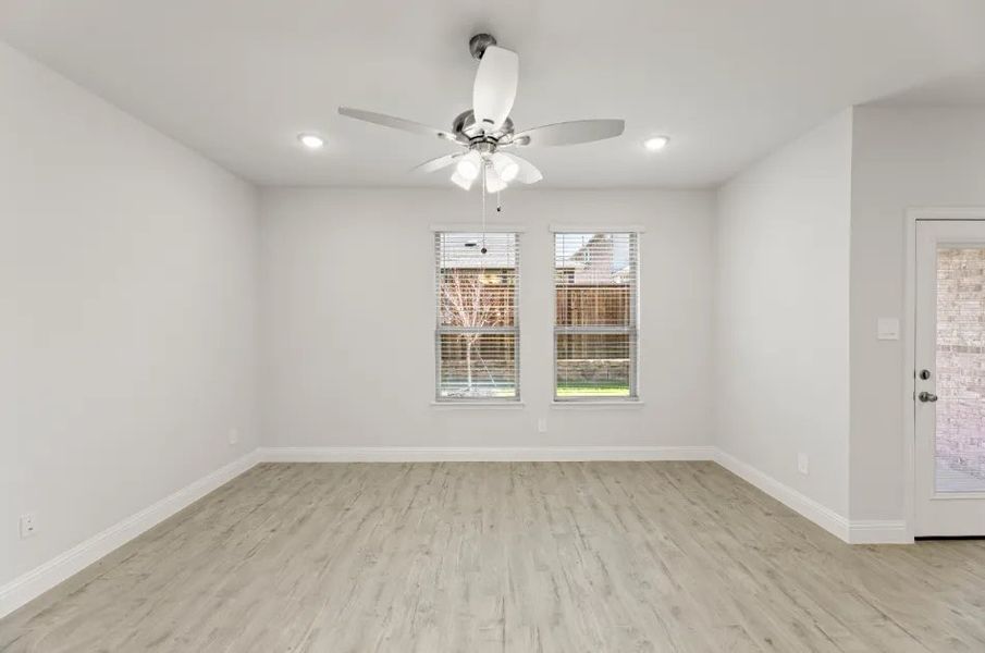 Front exterior of a new home in Sereno Oaks at Buckner Terrace, Dallas, TX, highlighting curb appeal (Image 25).