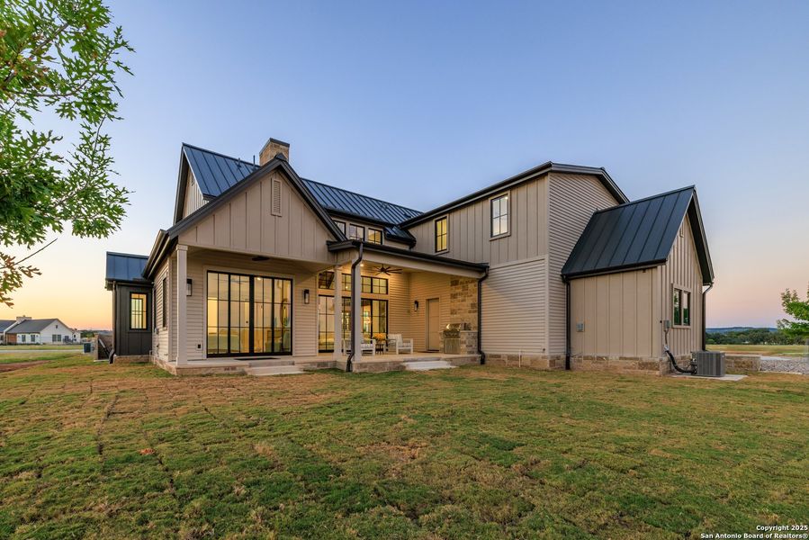 Front exterior of a new home in , Fredericksburg, TX, highlighting curb appeal (Image 1). Front exterior of a new home in , Fredericksburg, TX, highlighting curb appeal (Image 1).