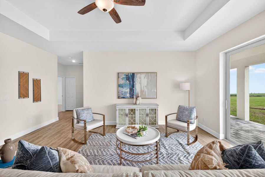 Representative furnished interior of a home built from the The Bluewater Cove by Sunlife Homes LLC in Cape Coral, Cape Coral (Image 8).