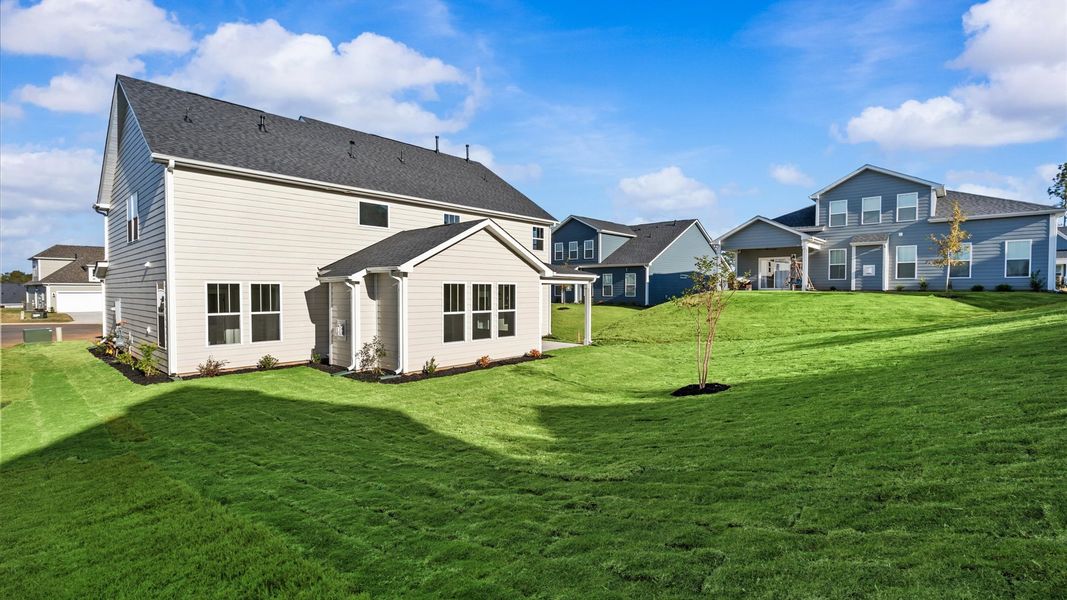 Exterior details and patio area of a home in Wells Crossing, Seneca (Image 20).