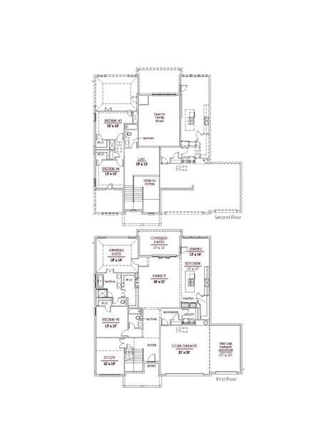 2D floor plan layout of this home in Settlers Glen, New Fairview, TX (Image 2). 2D floor plan layout of this home in Settlers Glen, New Fairview, TX (Image 2).