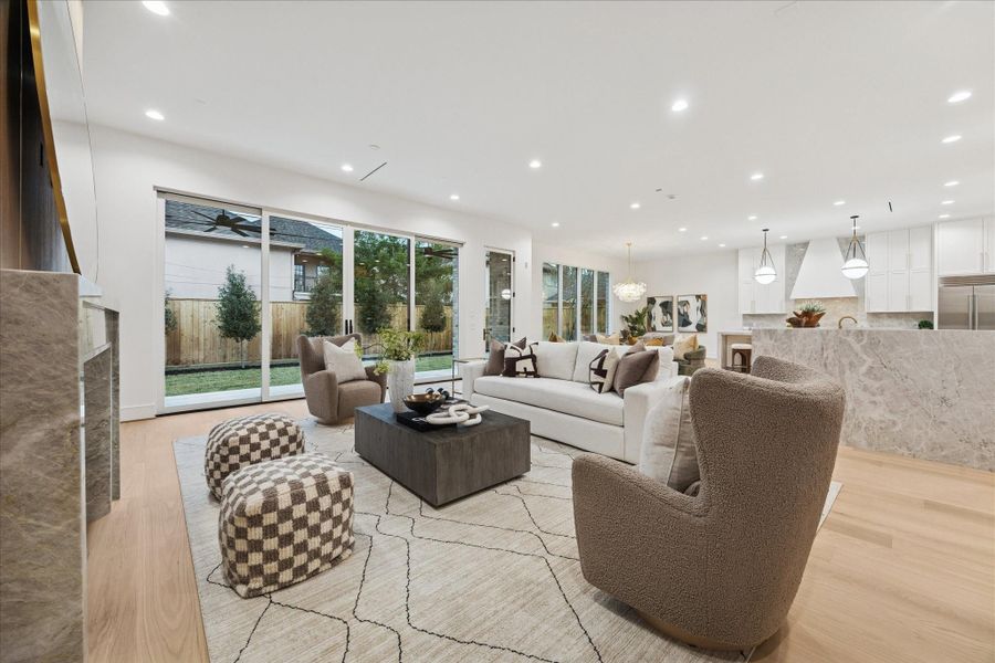 Furnished interior view inside a new home in , West University Place (Image 15).